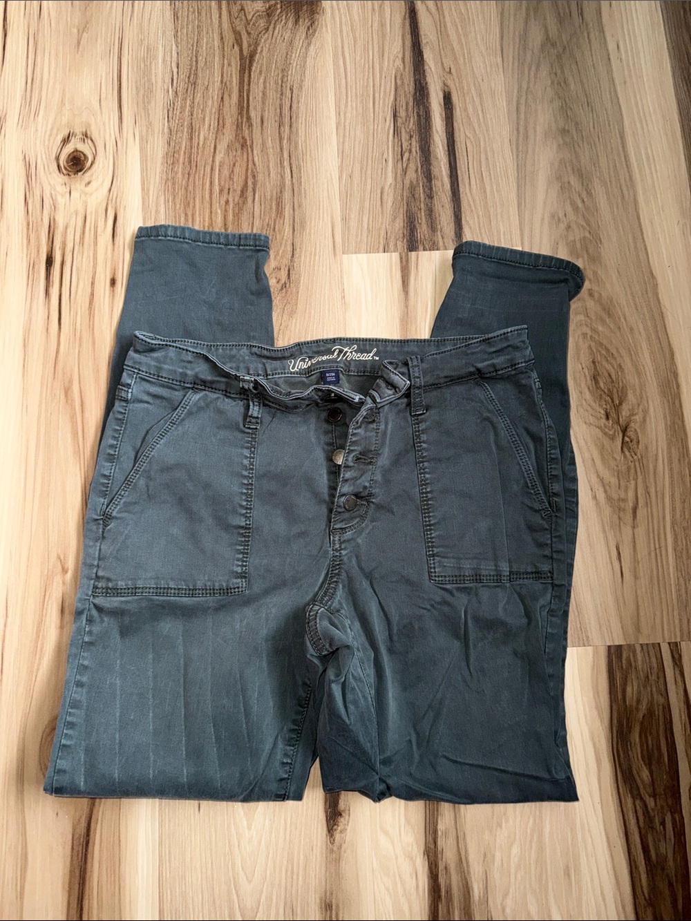 Universal Thread Olive green Utility Button-Fly Joggers